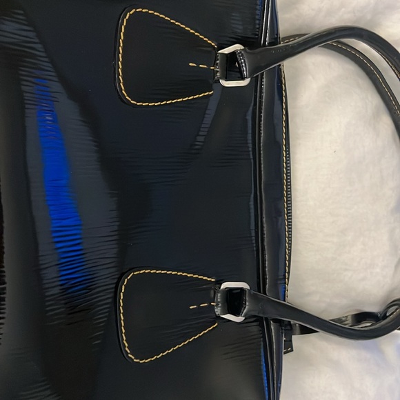 PRADA Vernice Topstitched Handle Bag - Picture 9 of 9